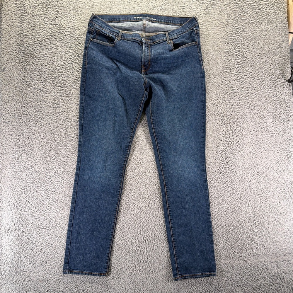 Old Navy Jeans Women's 16 Blue Cotton Denim Skinny Faded Streetwear Stretch